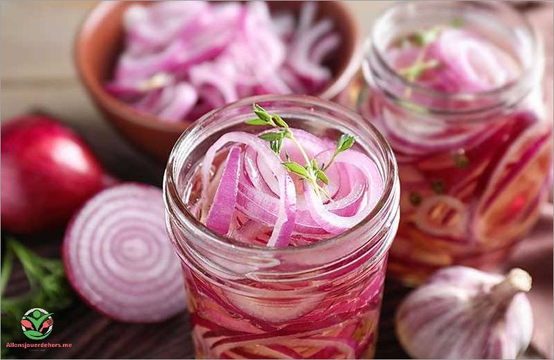Pickles oignon rouge Recettes et conseils pour préparer des pickles d'oignon rouge savoureux