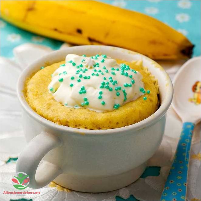 Ingrédients pour le mug cake banane