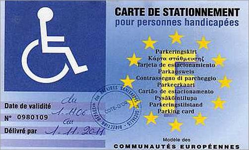 Procédure pour obtenir une carte de stationnement handicapé