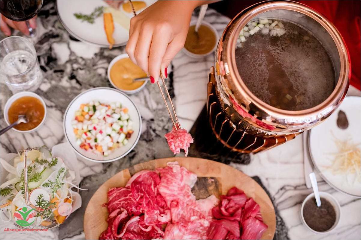 La préparation de la fondue bourguignonne